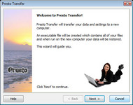 Presto Transfer IE and Outlook Express screenshot